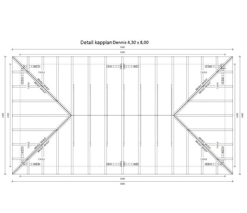 Detail top view dennis pointed roof