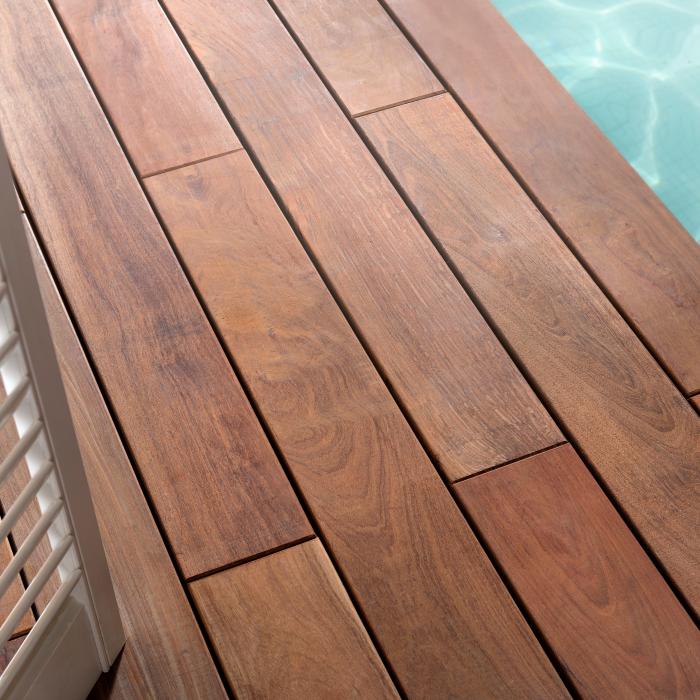 Ipe decking boards 2.5 x 14.0 click system and clips invisible screwing