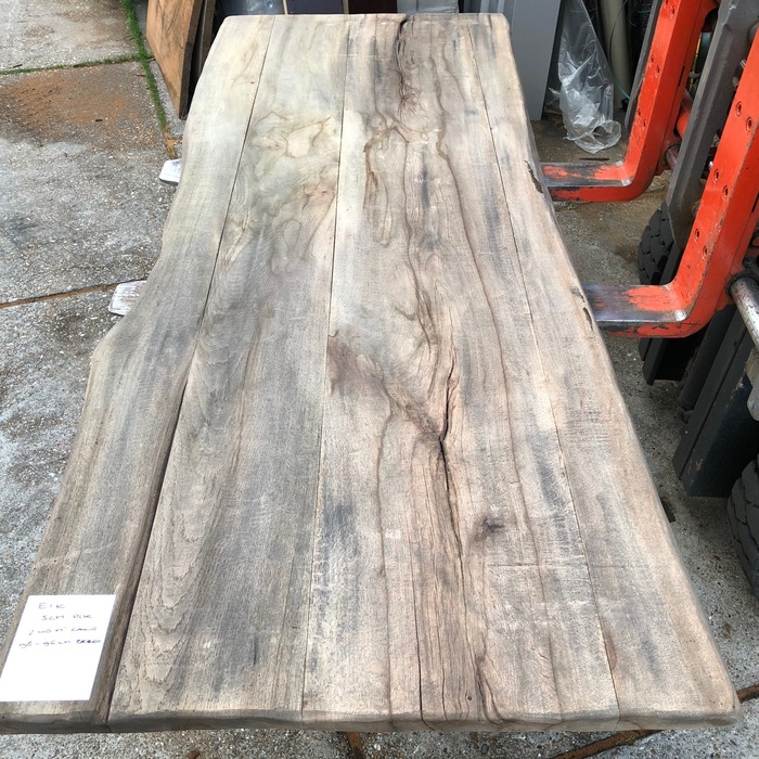 Old oak tree trunk table 2.40 m1 5 cm e98 96