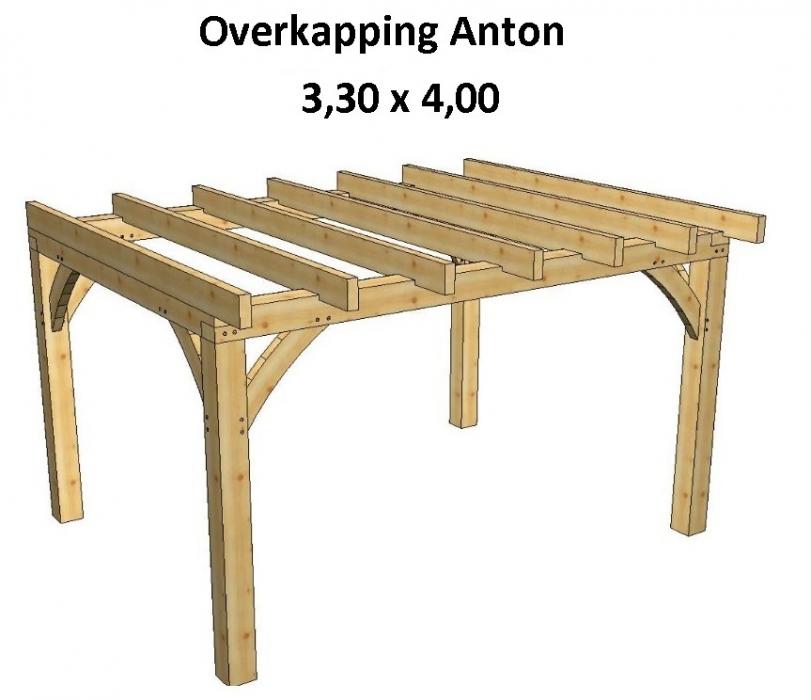 Verwonderlijk Douglas of Eiken houten overkapping, Anton met overstek HA-78