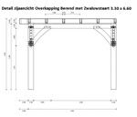 Detail side view roof berend dove tail