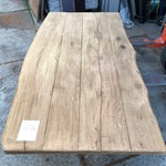 Eiken tree trunk table 2.00 m1 5 cm thick e105 2