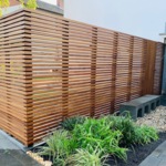 IPE fence modern - 4.0 x 4.0 single sided bars