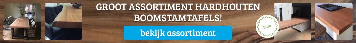 Large selection of tree slab tables