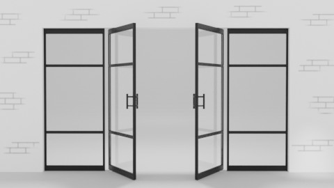 Pivot door (single or double doors)